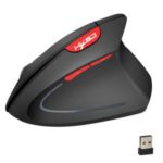HXSJ T24 2.4G Vertical Healthy Wireless Mouse – Black