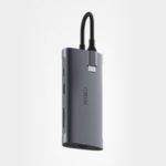 WIWU A831HRT 8-in-1 USB-C Hub Adapter with 3 x USB 3.0, 1 x SD, 1 x TF, 1 x HDMI, 1 x Type-C, 1 x RJ45 Ports – Grey