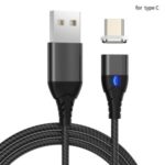 M10 Nylon Braided Magnetic Type-C USB Data Sync Charger Cable for Samsung Huawei Xiaomi – Black