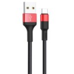 HOCO X26 1M Nylon Braided Type-C USB Data Sync Charger Cable for Samsung Huawei Xiaomi – Black / Red