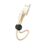 HOCO X35 Nylon Braid 2.4A Fast Charging Micro USB Data Cable 25cm – Gold