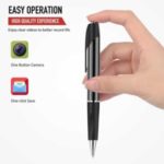 1080p HD Hidden Spy Mini Camera Monitoring WiFi Pen – Black