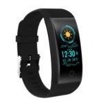 QW18 HD Color Display Smart Wristband Waterproof Sports Fitness Tracker Heart Rate Monitor Bracelet – Black