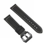 Split Leather Watch Band with Black Big Buckle for Huawei Watch GT – Blue