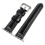 Leather Smart Wrist Strap Watchband Replacement for Apple Watch Series 1 / 2 / 3 42mm, Series 4 44mm – Black