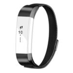 MILANESE Multi-colored Metal Watchband with Chain Magnetic Absorption Ring for Fitbit Alta – Black