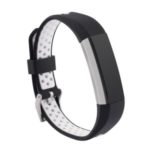Two-color Soft Silicone Watch Band for Fitbit Alta / Alta HR – Black / White