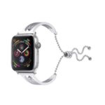 One Rhinestone Metal Smart Watch Bracelet Band for Apple Watch Series 4 40mm / Series 3 2 1 38mm – Silver