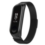 Milanese Fine Mesh Stainless Steel Magnetic Smart Watch Band for Xiaomi Mi Smart Band 4 – Black