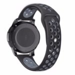 Two-tone Silicone Smart Watch Band for Huawei Watch GT / Ticwatch 1 / Huami – Black/Grey