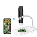 WiFi Digital Microscope USB Endoscope 50X-1000X Magnification 8-LED Mini Camera for Mac Window Android iOS – Black