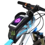 ROCKBROS Bicycle Bike Bag Rainproof Touch Screen Cycling Top Front Tube Frame Bag 6.0Inch Phone Case – Blue