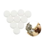 10pcs Open Hole Plug Covers Soft Rubber Flute Key Plugs Flutes Repair Parts Accessories – White