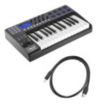 PANDA25 25-Key Ultra-portable USB MIDI Keyboard 8 Drum with USB Cable Pads Controller