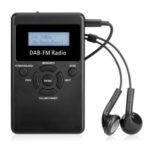 HRD-101 Portable Digital DAB FM RDS Radio with Earphone – Black