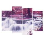 4-Panel HD Printing Unframed Maple Waterfall Style Wall Art Modular Home Living Room Bedroom Office Picture Decor