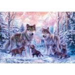 5D Diamond Home Room Wall Decor Painting Wolves Resin Embroidery Cross Stitch Craft