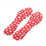 1 Pair 3/4 Woman Lady Girl PU Cushion Insoles Foot Anti-slip High Heel Feet Care Protector Shoe Pads – Red