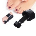 1pc Hallux Valgus Straightener Bunion Splint Adjustable Big Toe Corrector Foot Pain Relief Foot Care Tool – Black