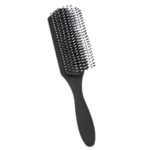 Hair Comb Brush Anti-static Hairbrush 9 Rows Plastic Dentangling Hairdressing Scalp Massage – Black with White