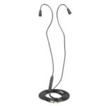 3.5mm Wired Earphones Cable Microphone Detachable Replacement Headphone Cord – Black