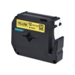Black on White Label Tape for Brother PT-65/PT-70/PT80 Label Printer – 12mm/1-2inch/Yelllow