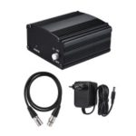 1-Channel 48V Phantom Power Supply with Adapter and Audio Cable for Condenser Microphone Music Recording – EU Plug