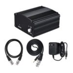 1-Channel 48V Phantom Power Supply with AC Adapter and Audio Cable for Condenser Microphone – US Plug