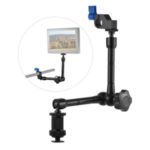 11-inch Adjustable Articulating Friction Arm with 15mm Rod Clamp Mount for Field Monitor