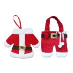 3 Sets of Christmas Santa Suit Fork Knife Spoon Bags Pocekts Set Coats Pants Style Cutlery Holders – Style 1