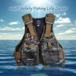 Men Women Adult Swimming Floating Safe Life Jacket Surviving Vest Boat Drift Sleeveless Tops – Army Green