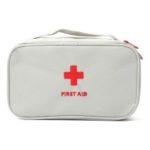 Portable First Aid Empty Kit Pouch Tote Small First Responder Storage Bags Compact Emergency Survival Medicine Bag for Home Office Travel Sport Outdoor – White