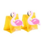 Yellow/Pink Flamingo 2PCS Kids Children Swim Water Playing Floating Ring Inflatable Arm Bands