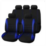9PCS Car Seat Cover Cloth Art Auto Interior Decoration – Blue