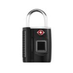 Zinc Alloy Smart Keyless Fingerprint Padlock/ TSA Approved Lock – Black