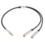 Audio Splitter Cable 3.5mm AUX Stereo 1 Male to 2 Female Headphone Extension Cable Adapter for Smart Phone / Tablet PC Laptop / other 3.5mm Audio Devices