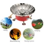 Outdoor Portable Retracted Windproof Camping Backpacking Gas Stove Camping Equipment for Flat Butane Gas Cartridge