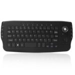 E30 2.4GHz QWERTY Wireless Keyboard with Trackball Mouse – All Black