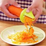 Kitchen Gadget Funnel Vegetable Radish Spiral Shred Slicer – Green