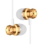 Wired Headphone In-Ear HD Stereo Music Headset Smart Phone Earphone Earpiece Hands-free with Microphone In-line Control – Gold