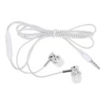 3.5mm Wired Headphone In-Ear Headset Stereo Music Smart Phone Earphone Earpiece Hands-free with Microphone – Silver