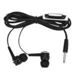 3.5mm Wired Headphone In-Ear Headset Stereo Music Smart Phone Earphone Earpiece Hands-free with Microphone – Black