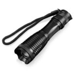 235-T6 LED Flashlight Portable Telescopic Flash Light – Black