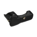 Half Camera Case Bag Bottom Opening Camera Bag Case for Sony ILCE9 A9 A7III A7RIII – Black