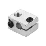 V6 Heat Block Aluminum for V6 Extruder Hotend Hot End Heating Accessories for Makerbot 3D Printer – Silver