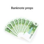 100Pcs Realistic Fake Play Money Pounds Euro Notes Training Collect Learning Banknote Double-Sided Printing Atmosphere Props – Green