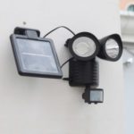 Solar Garden Light Human Body Induction Double-Headed 22-LED Outdoor Wall Lamp