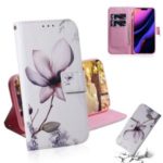 Pattern Printing PU Leather + TPU Stand Wallet Phone Case for iPhone (2019) 6.5-inch – Flower