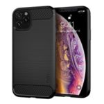 MOFI Carbon Fiber Texture Brushed TPU Soft Phone Back Case for iPhone (2019) 6.5-inch – Black