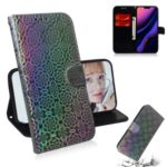 Flower Pattern PU Leather Wallet Case with Lanyard for iPhone (2019) 6.5-inch – Grey